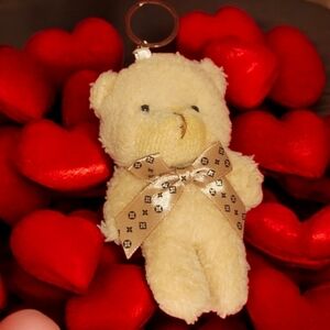New Teddy Bear Keychain with Bow